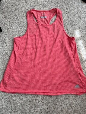 Adidas Women’s Pink Racerback Athletic Tank Top Workout Activewear
